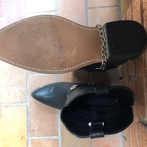 Masterson Men's Cowboy Boots RB919 Size 11D Black Western Leather - Picture 7 of 7